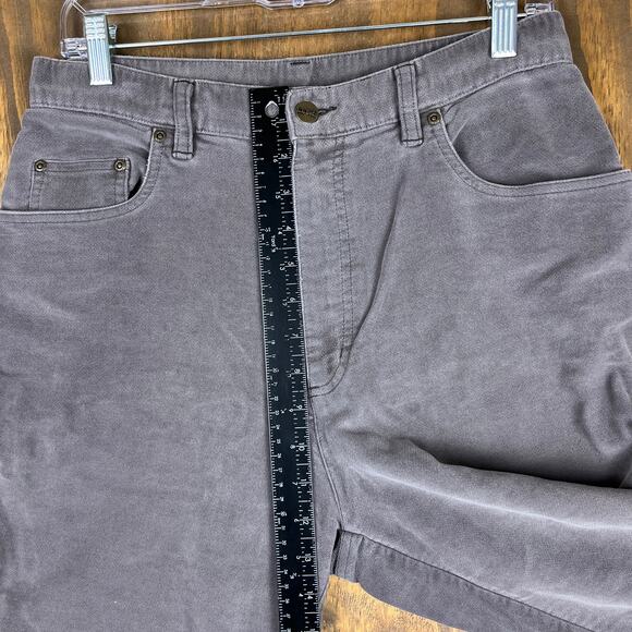 LL Bean Womens Pants Gray Super Soft Corduroy Barrel Fit High Rise Stretch 12 - Picture 6 of 11